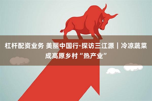 杠杆配资业务 美丽中国行·探访三江源｜冷凉蔬菜成高原乡村“热产业”